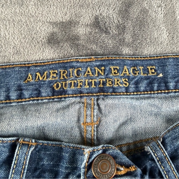 American Eagle Original Straight Jeans Mens 30 X 34 Med Wash All Cotton Denim - Picture 8 of 11